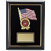 Black Plaque with American Flag (9"x12")